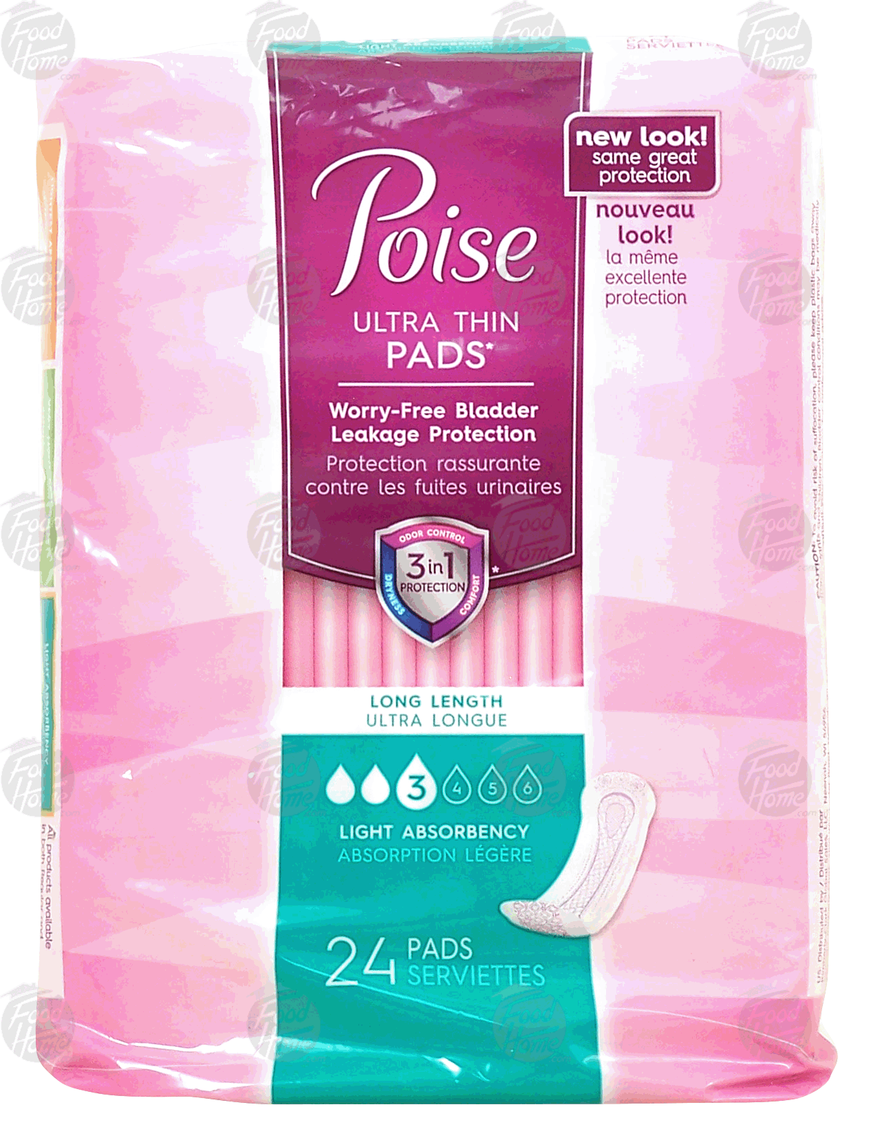 Poise Pads ultra thin, worry-free bladder leakage protection, long length, light absorbency Full-Size Picture